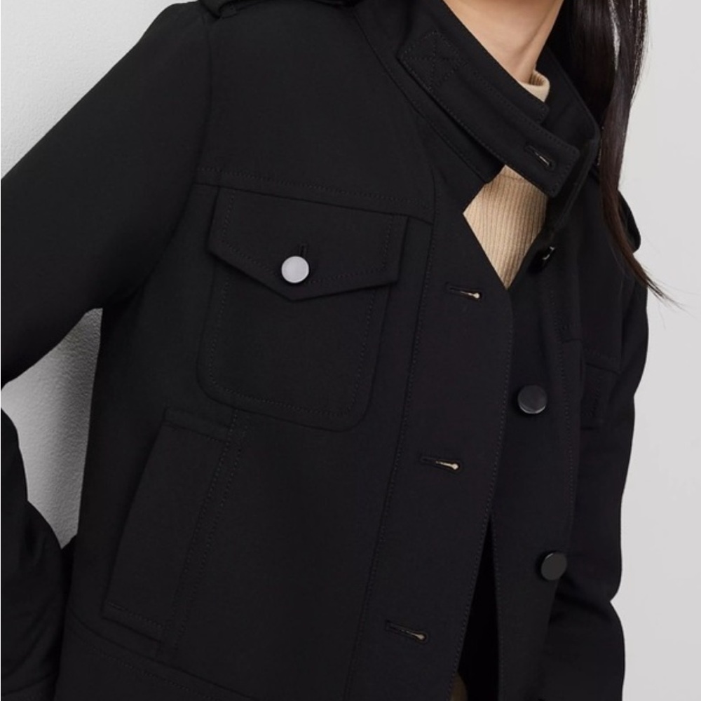 NWOT Ann Taylor L Black Utility Jacket
